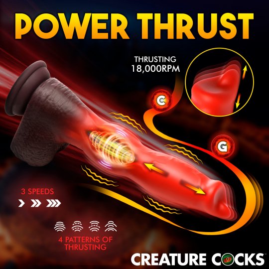 Ramming Hound Thrusting & Vibrating Silicone Dildo Code: AH329