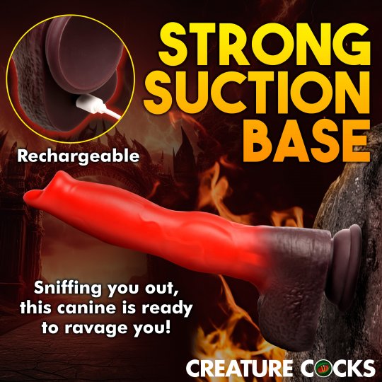 Ramming Hound Thrusting & Vibrating Silicone Dildo Code: AH329
