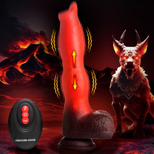 Ramming Hound Thrusting & Vibrating Silicone Dildo Code: AH329
