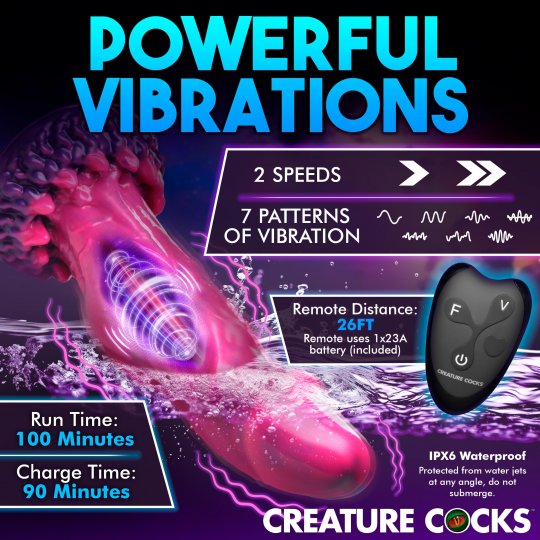Xenox Vibrating Silicone Dildo with Remote
Code: AH362