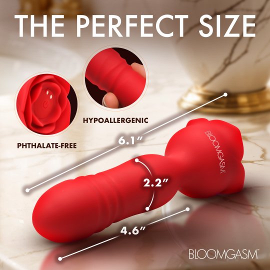 Rose Delight Silicone Thrusting Vibrator
Code: AH573