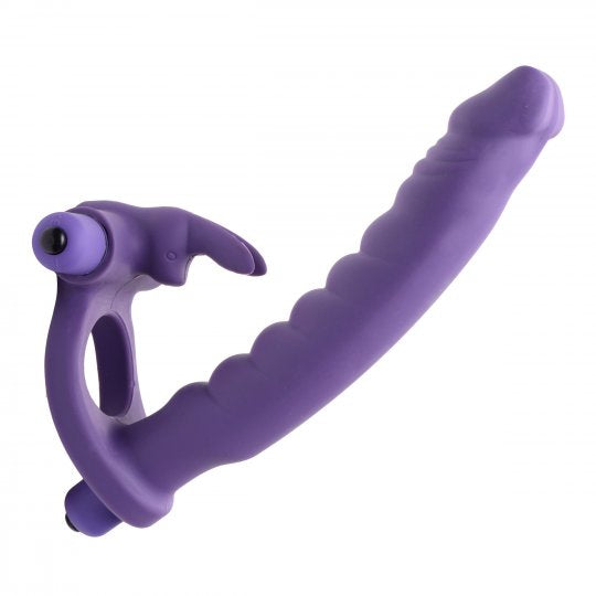 Double Delight Dual Penetration Vibrating Rabbit Cock Ring Code: AD625