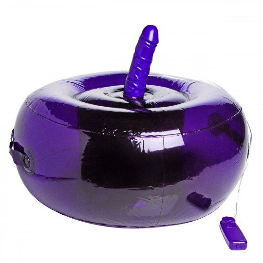 Sit-and-Ride Inflatable Seat with Vibrating Dildo - Purple
Code: AE705-Purple