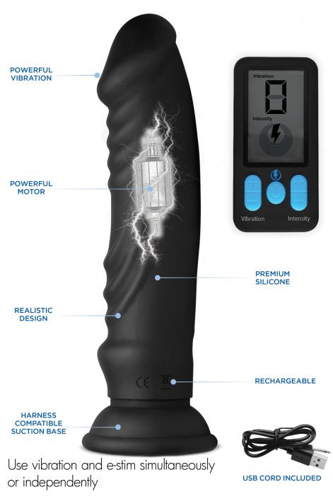 E-Stim Pro 5x Vibrating Dildo with Remote Control
Code: AG661