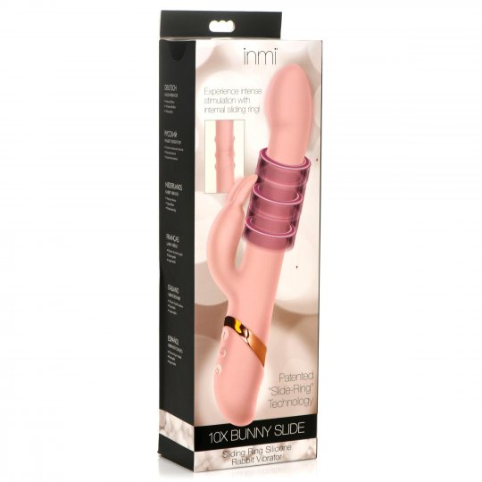 10X Bunny Slide Ring Silicone Vibrator Code: AG962