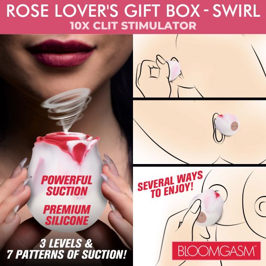 The Rose Lovers Gift Box 10x Clit Suction Rose - Swirl
Code: AH140