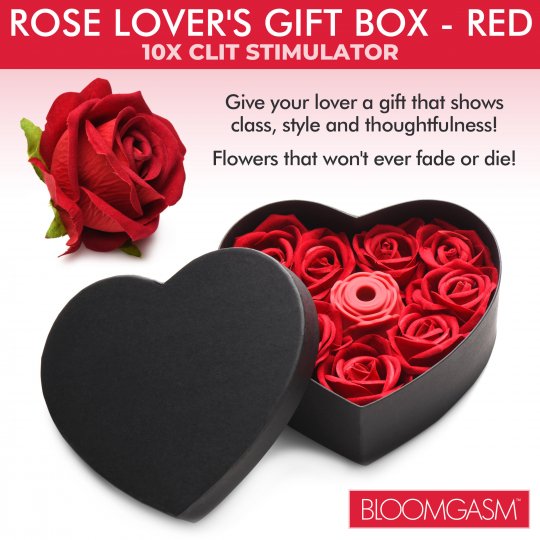 The Rose Lover's Gift Box 10X Clit Suction Rose - Red Code: AH128