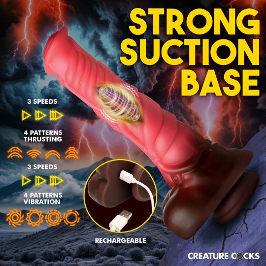 Deluxe Centaur Thrusting & Vibrating Silicone Dildo Code: AH328