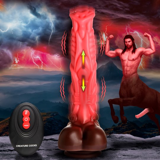 Deluxe Centaur Thrusting & Vibrating Silicone Dildo Code: AH328