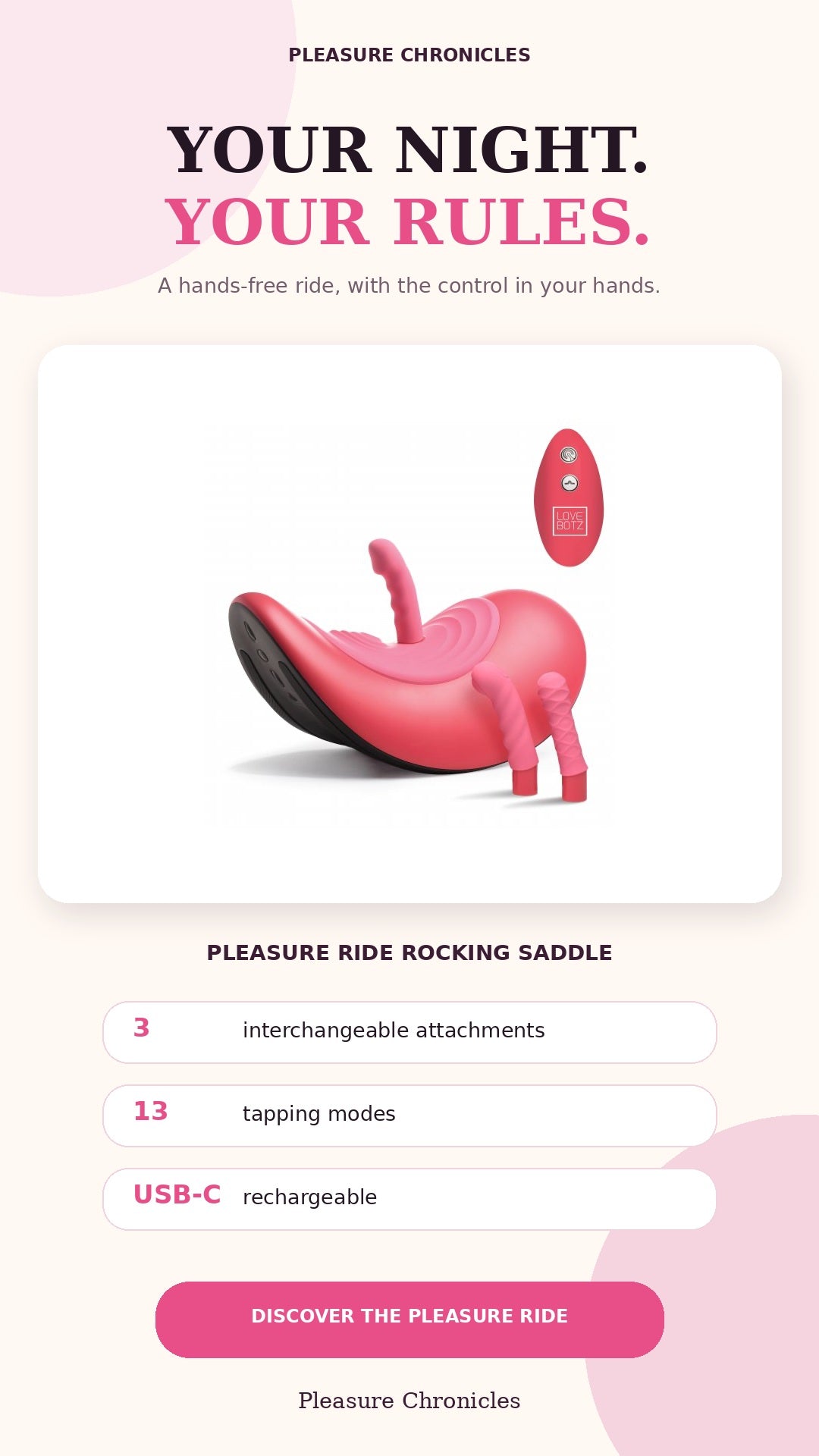 Pleasure Ride Rocking Saddle-AH797