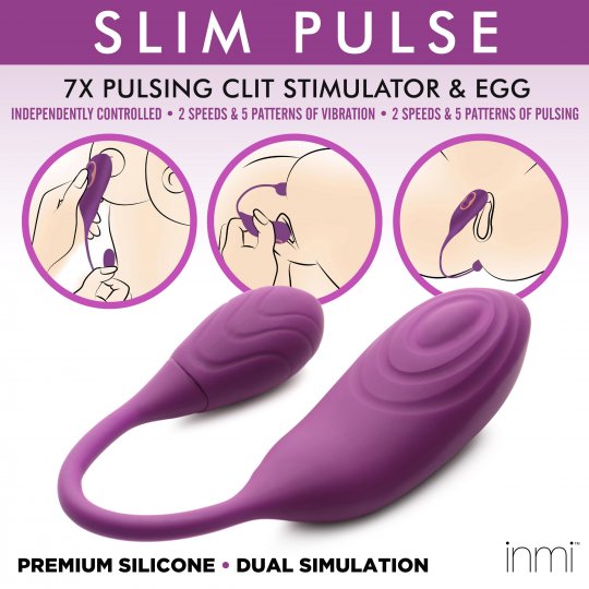 Slim Pulse 7X Pulsating Silicone Clit Stimulator and Vibrating Egg
Code: AG982