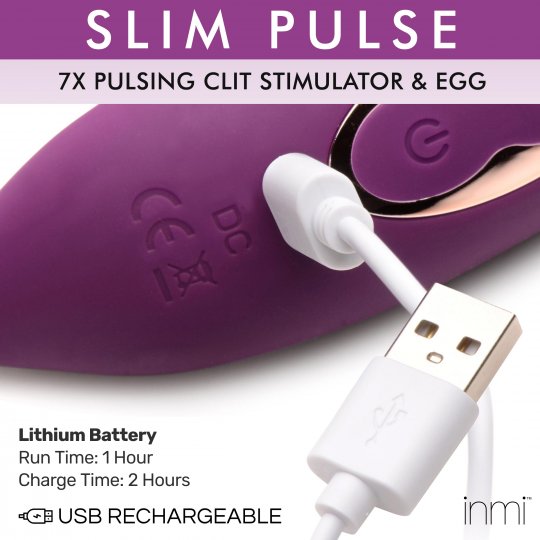 Slim Pulse 7X Pulsating Silicone Clit Stimulator and Vibrating Egg
Code: AG982